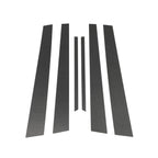 6 Pcs Door Pillar Window Trim for Mitsubishi Lancer (2008–2017) Carbon Fiber