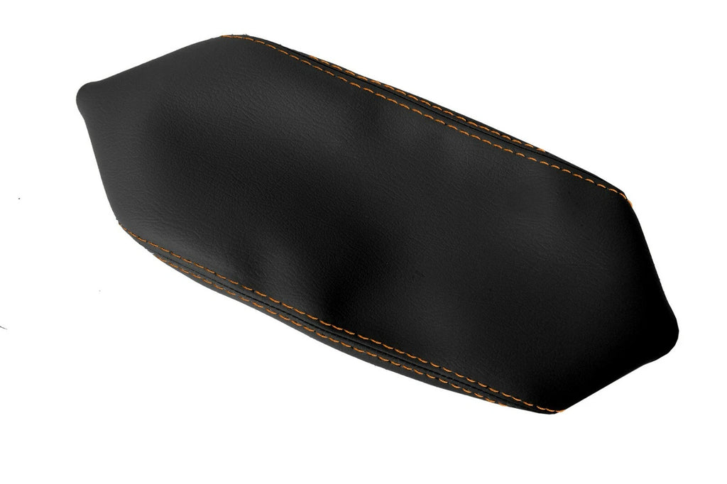 Console Lid Armrest Cover for Hyundai Kona (2018–2020) Orange Stitch
