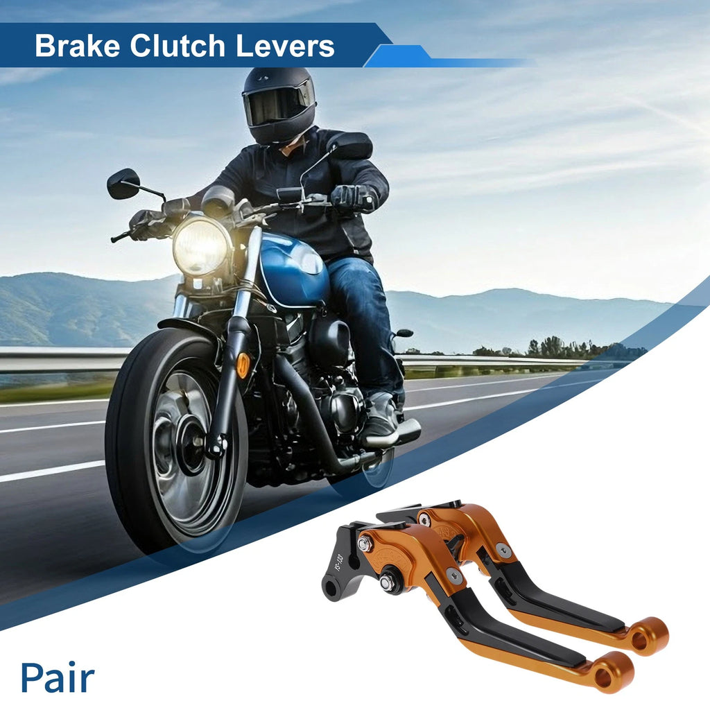 Adjustable Brake Clutch Lever for Suzuki GSXR150 (2017–2020) Orange Black