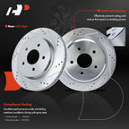 2X Rear Drilled Brake Rotors for Chevy Corvette (1997â2004) Cadillac XLR