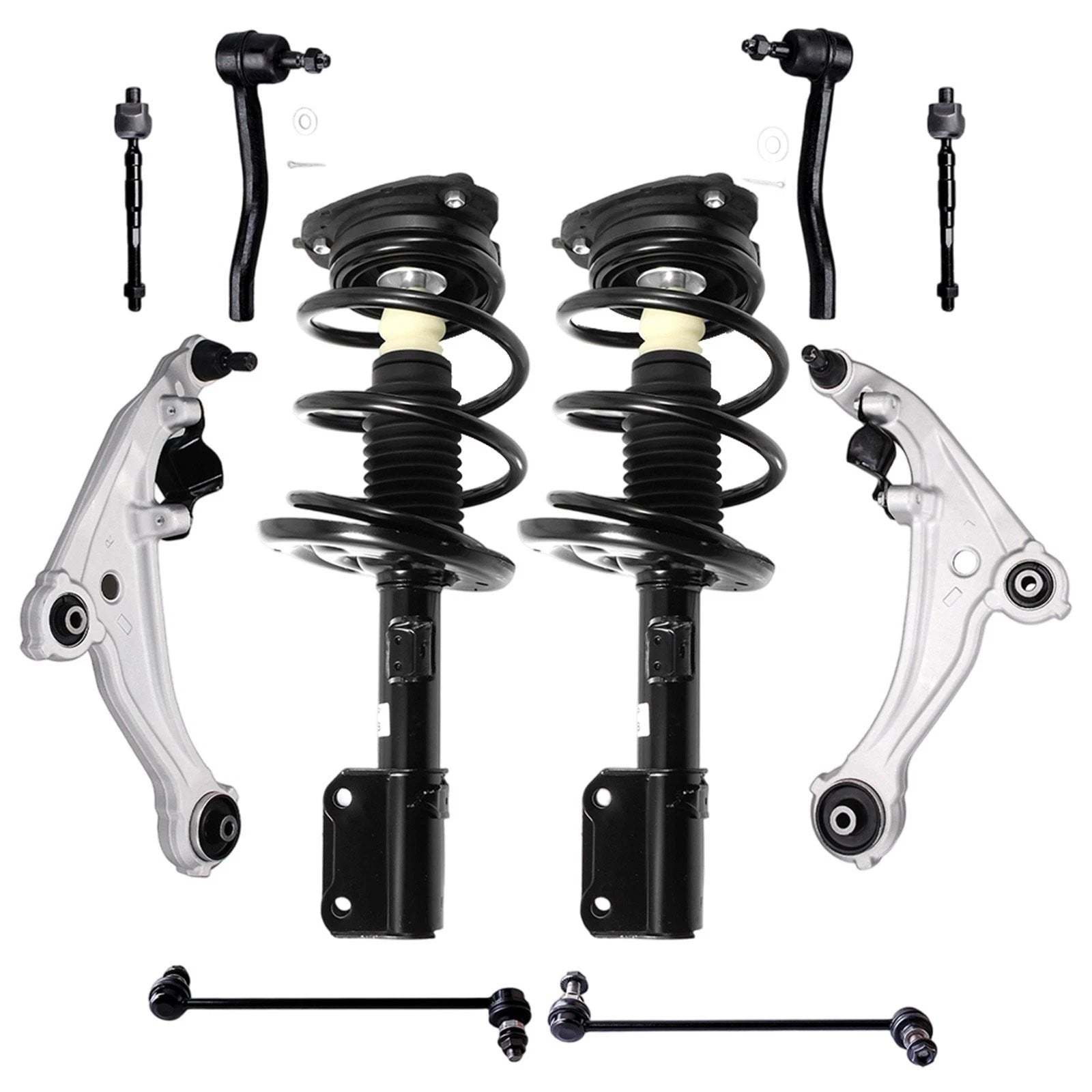 Front Struts with Spring and Control Arms Kit for Nissan Altima (2007–2013)