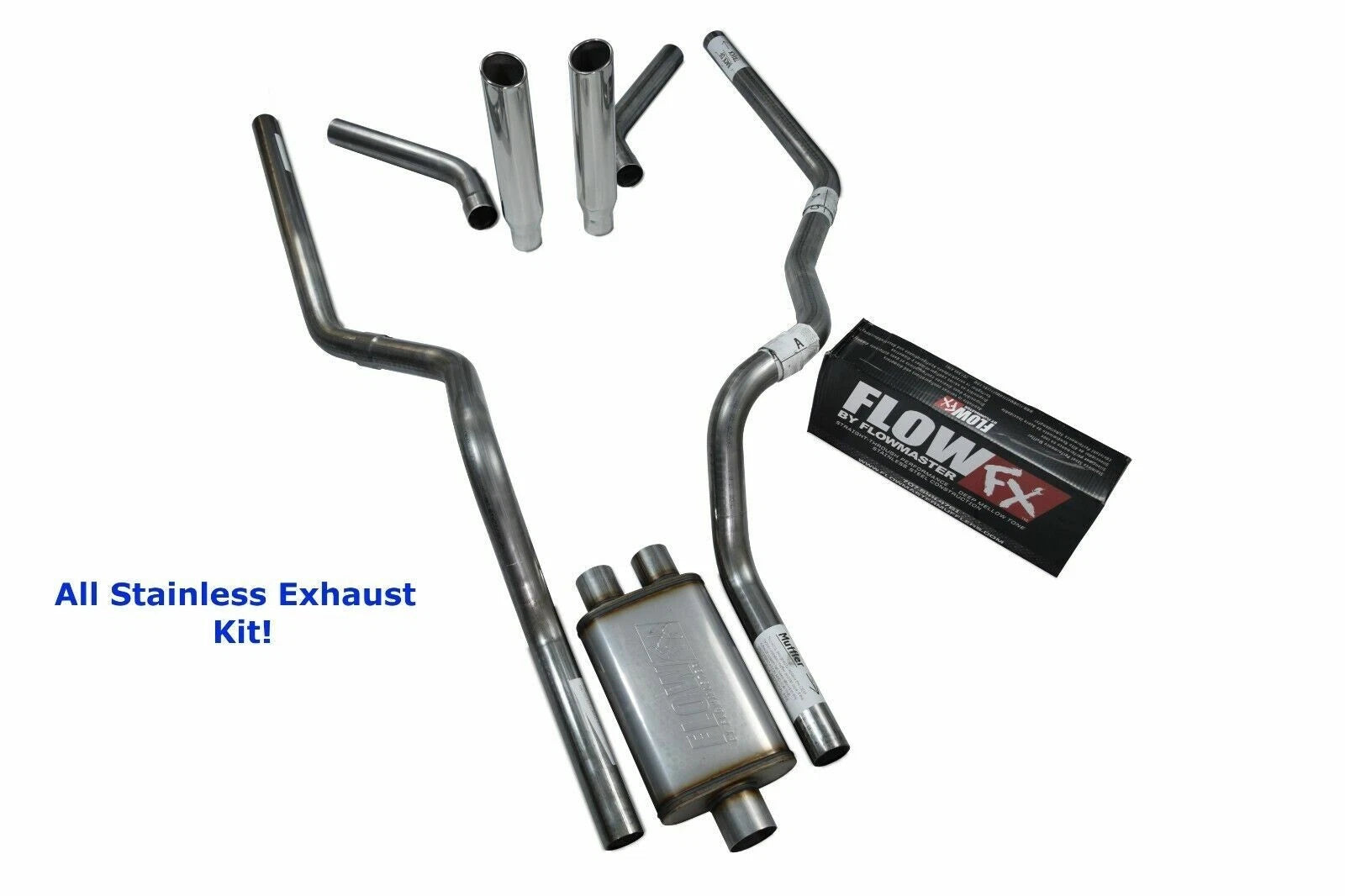 Dual Exhaust for Chevy GMC 1500 (2007–2014) - Stainless Steel S Tip