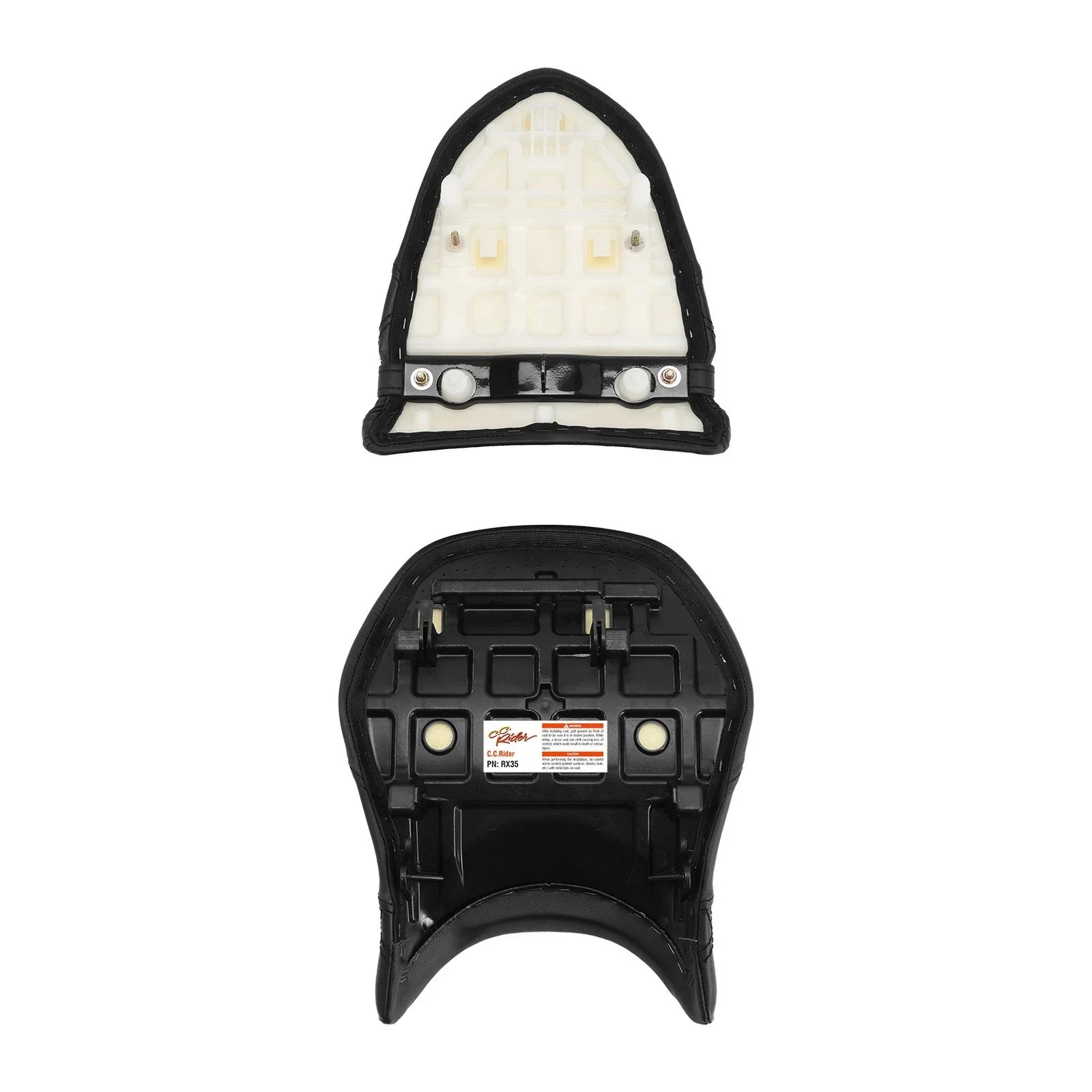 Black Rider Driver & Passenger Seats for Kawasaki Ninja ZX6R ZX6RR (2005-2006)