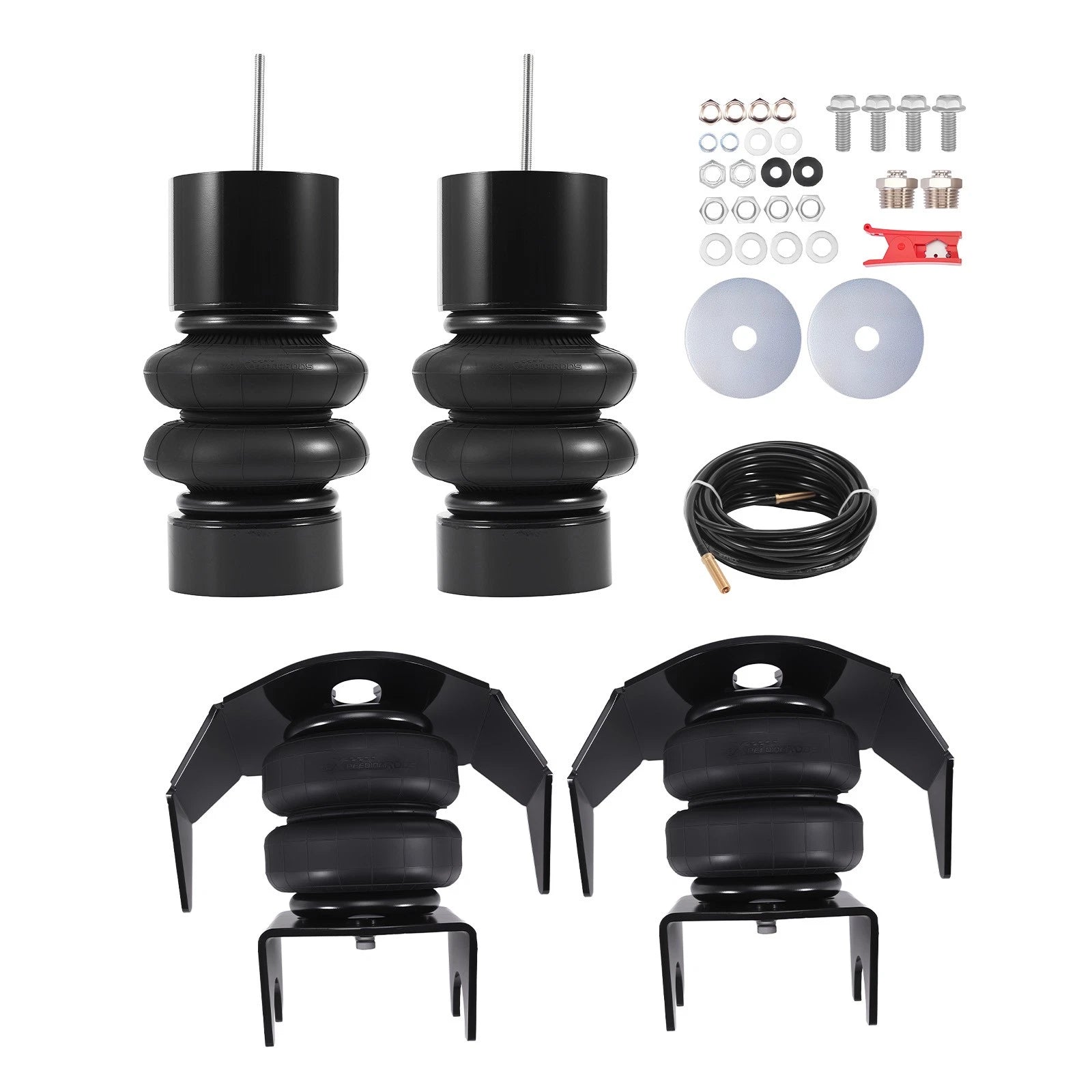 Set of 2 Air Spring Bags Mount Brackets for Chevy GMC C2500 C3500 (1992–1998)