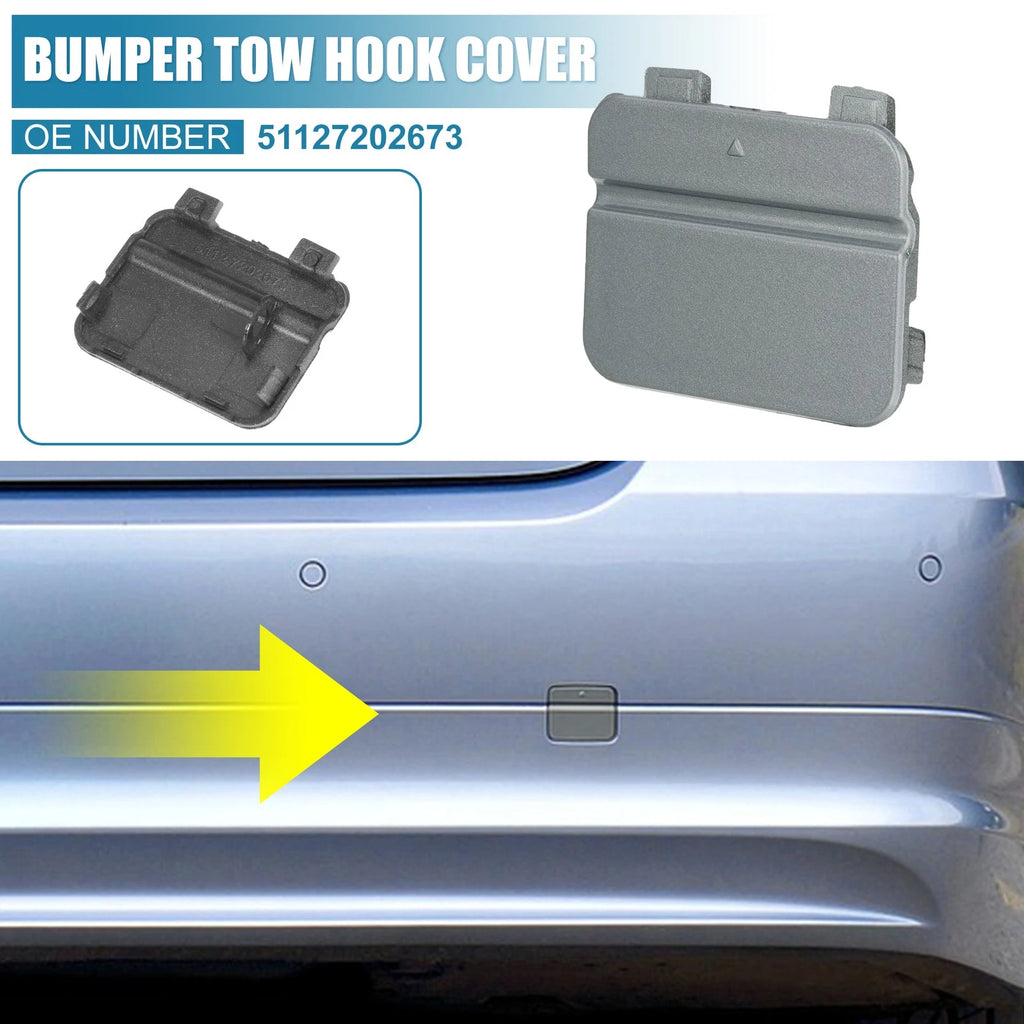 Rear Bumper Tow Hook Cover for BMW 3 Series E90 E91 (2009–2012) 51127202673 Gray