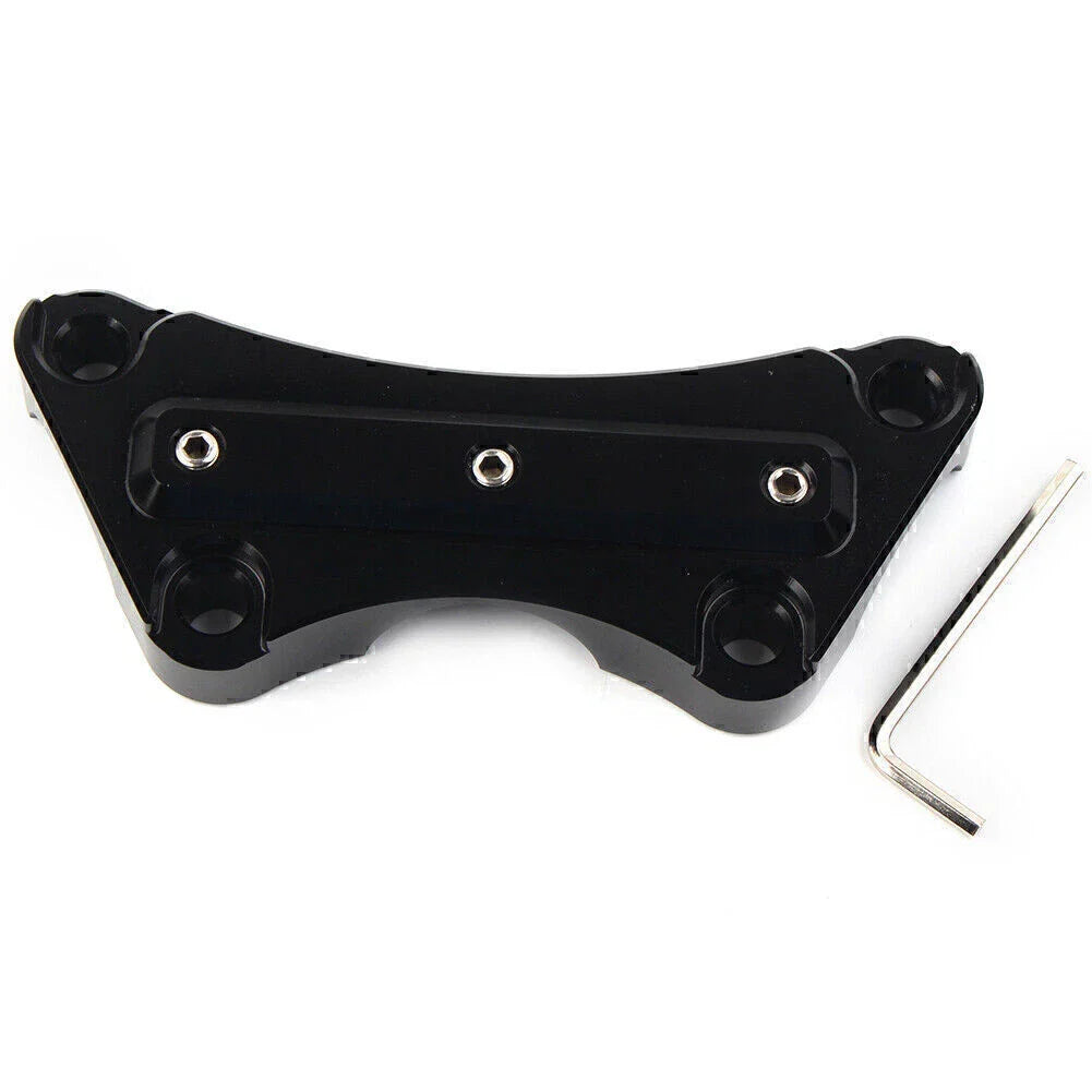 Black Top Handlebar Riser Clamp for Harley Touring Street Road King (2008-2023)