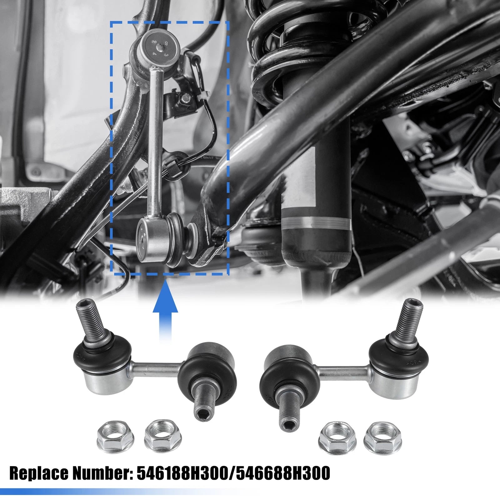 2 Pcs Front Stabilizer Bar Link for Nissan X-Trail (2005–2006) No. 546188H300