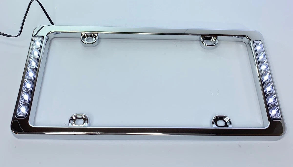 License Plate Frame White LED Reverse Light for Clear Lens Toyota Hilux (2005–2015)