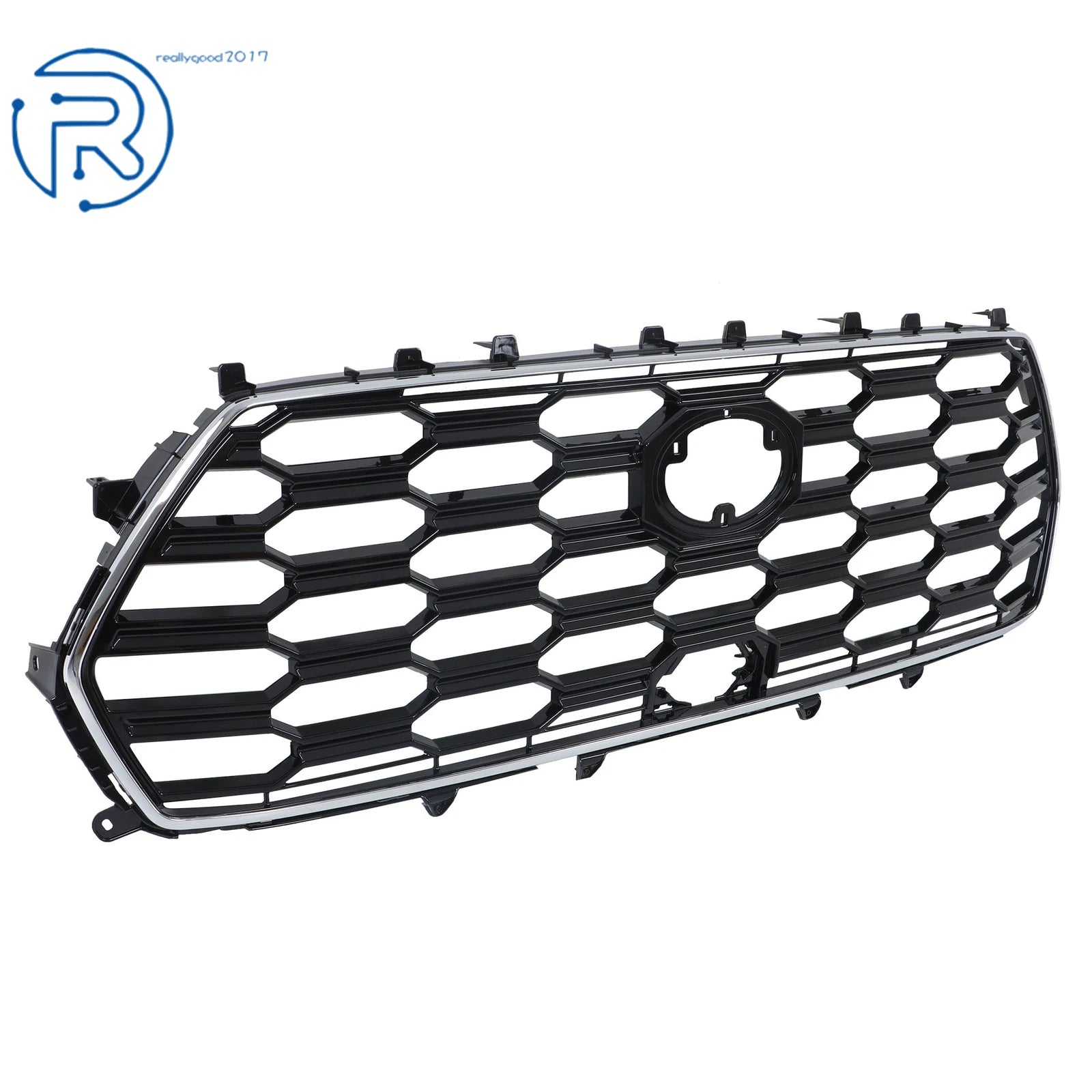 Front Bumper Grille for Toyota Sequoia (2023-2024) Black Chrome