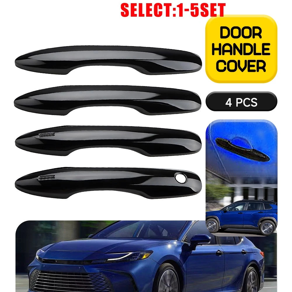 Set of 4 Snap-on Gloss Black Pull Handle Covers for Toyota Prius Hatchback (2016–2022)