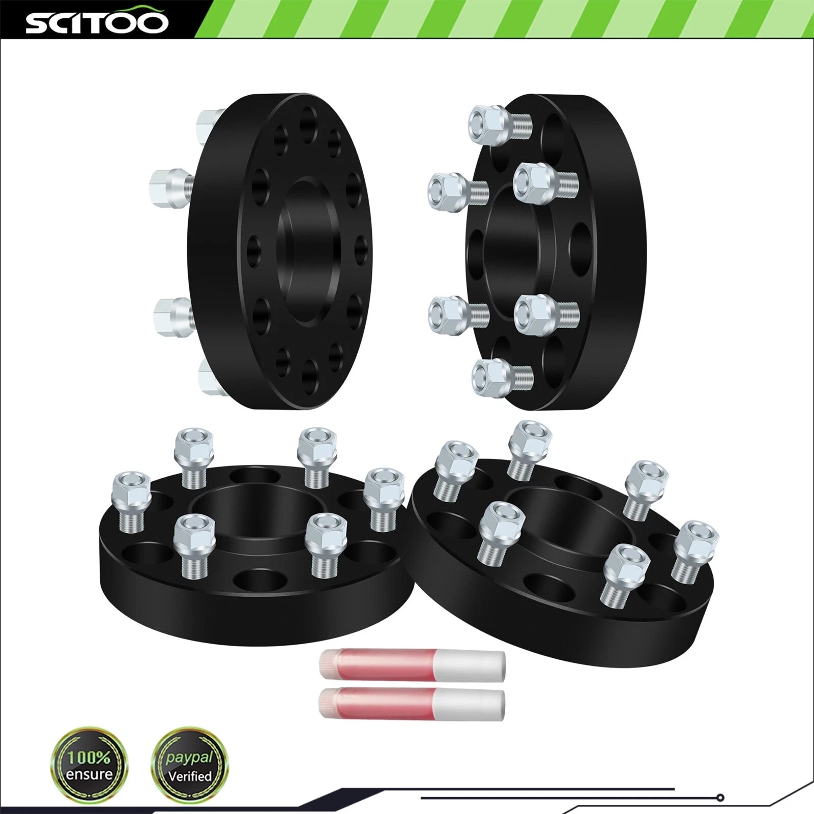 4X 1.25" Hubcentric Wheel Spacers 6x5.5 for Silverado Sierra 1500 (2007–2023)