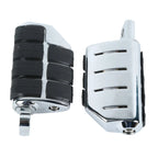 Chrome Wing Male Mount Footpegs for Harley Davidson Sportster Softail Dyna (2004-2023)
