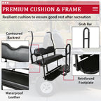 Rear Seat Kit for Club Car DS (2000-2013) 400 lbs with Grab Bar