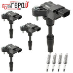 4X Ignition Coil & Spark Plug for Chevrolet Camaro 2.0L L4 Turbo (2013–2022)