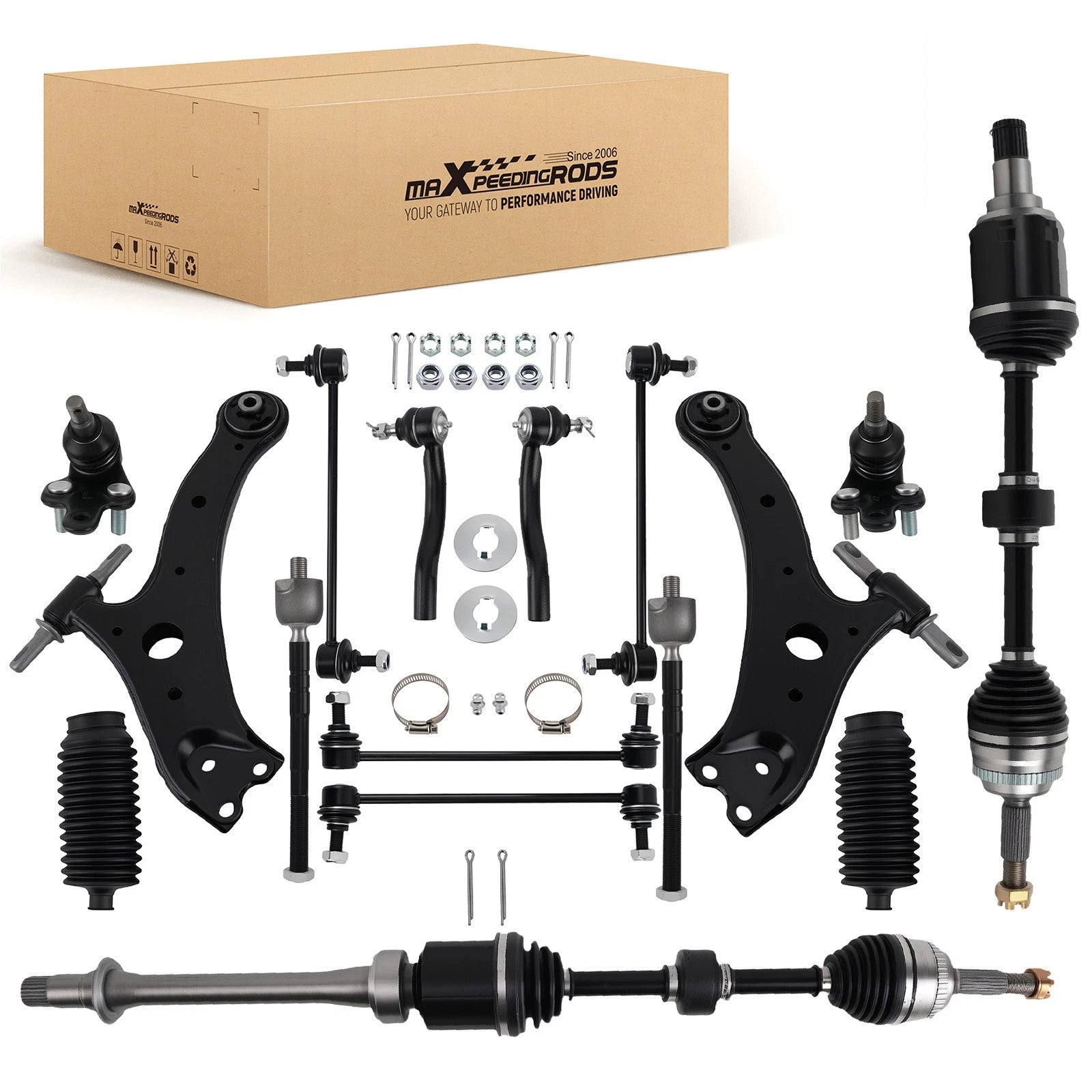 Set of 2 Lower Control Arms w/ CV Axle Shaft for Toyota Camry (2007–2009)