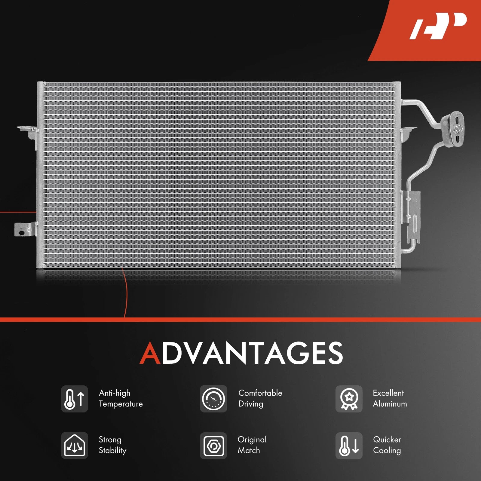 A/C Condenser with Bracket for Buick Park Avenue (1997-2005)