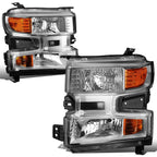 Chrome/Amber Headlight Lamp for Chevy Silverado 1500 WT (2019–2021)