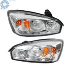 Set of 2 Headlights for Chevy Malibu (2004–2008) Chrome Housing