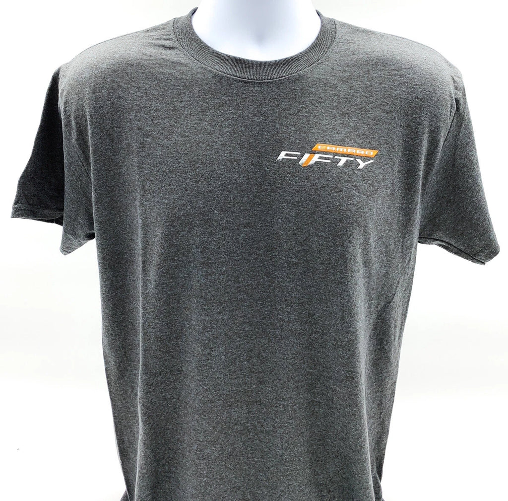 Chevy Camaro T Shirt Gray Front Logo for Chevrolet Camaro (1967–2002)