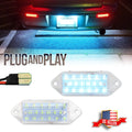 2X Ice Blue LED License Plate Lights for Mitsubishi Lancer Evo X (2001–2017)