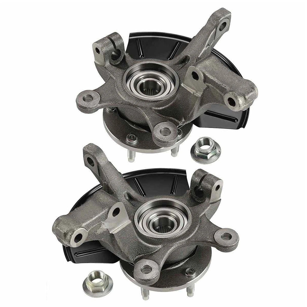 2X Front Steering Knuckle & Wheel Bearing Hub Assembly for Ford Mercury Mazda 