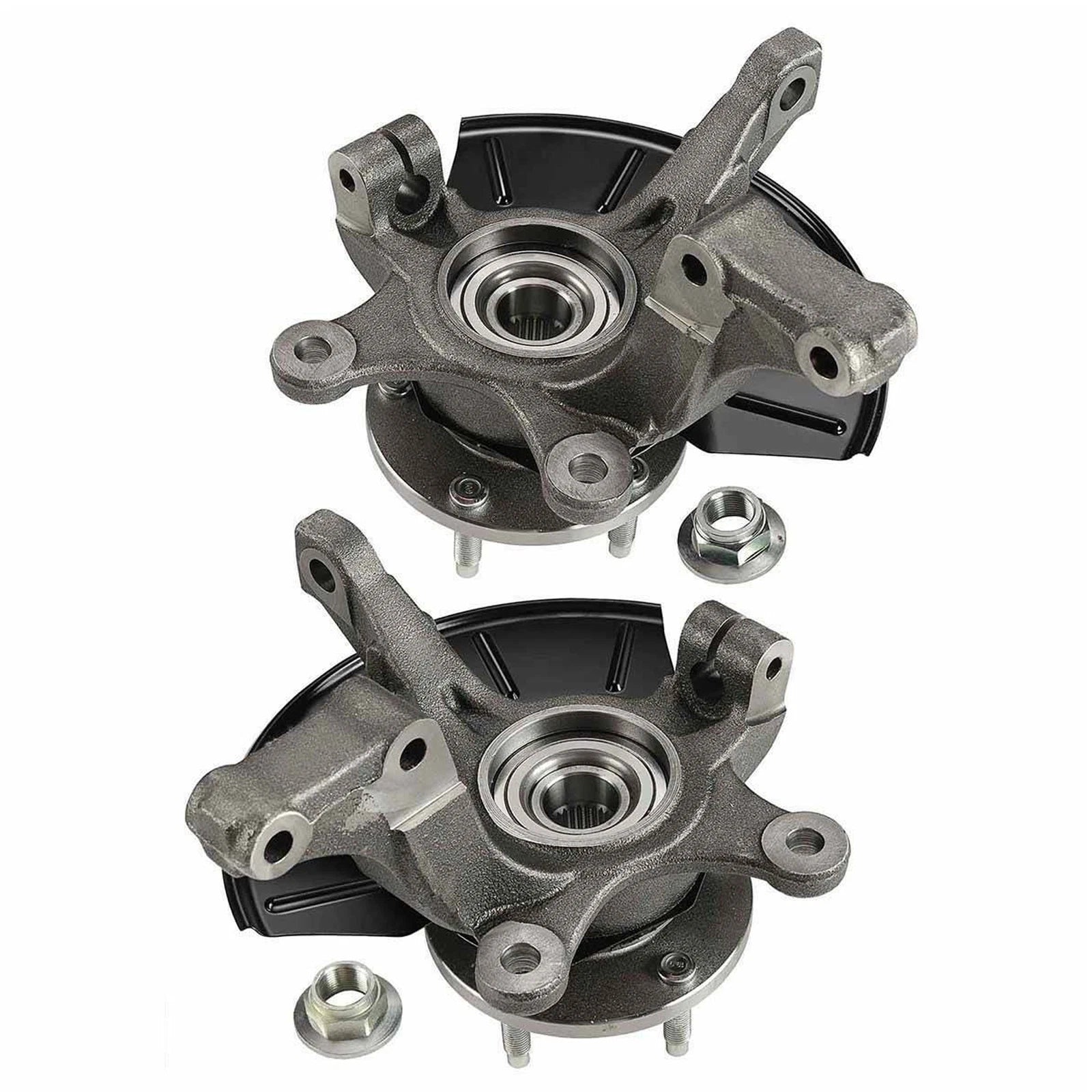 2X Front Steering Knuckle & Wheel Bearing Hub Assembly for Ford Mercury Mazda 