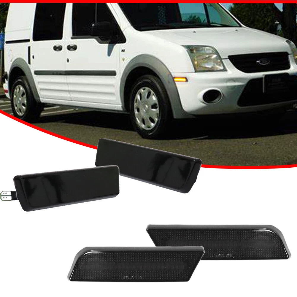 4X Smoke LED Side Marker Lights for Ford Transit Connect (2010–2013)