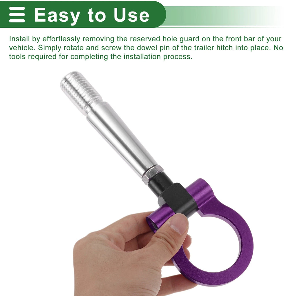 Tow Hook for Mitsubishi Lancer EX (2007–2012) 23.6mm Aluminum Alloy Purple