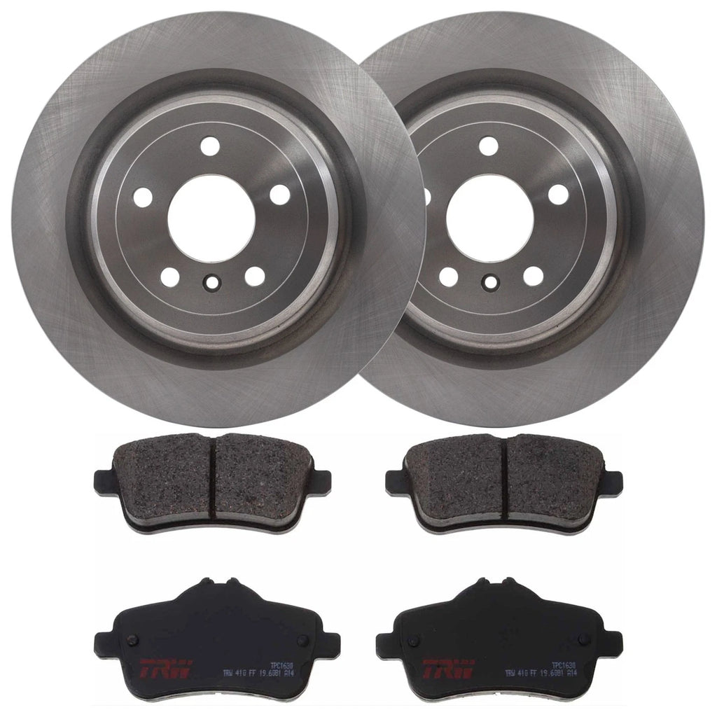 Set of 2 Brake Disc and Pad Kits for Mercedes-Benz