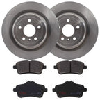 Set of 2 Brake Disc and Pad Kits for Mercedes-Benz