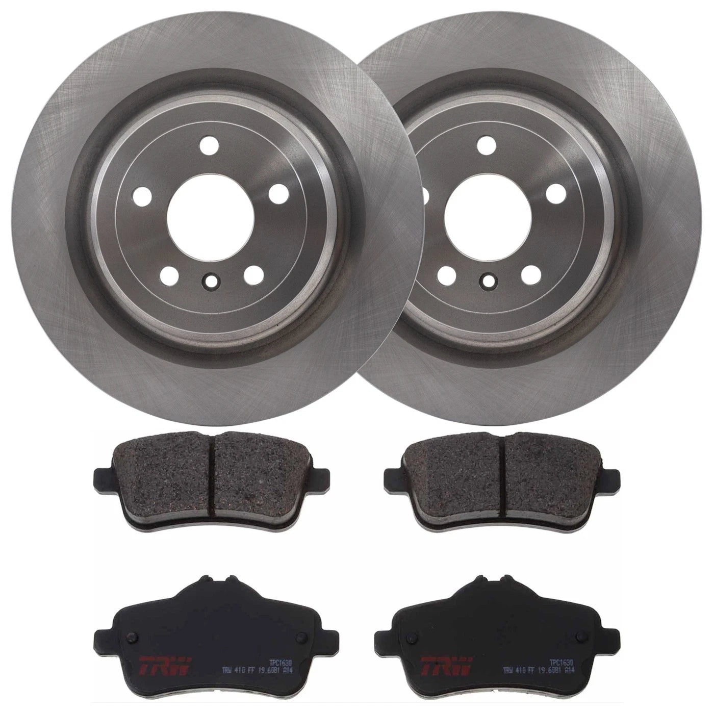 Set of 2 Brake Disc and Pad Kits for Mercedes-Benz