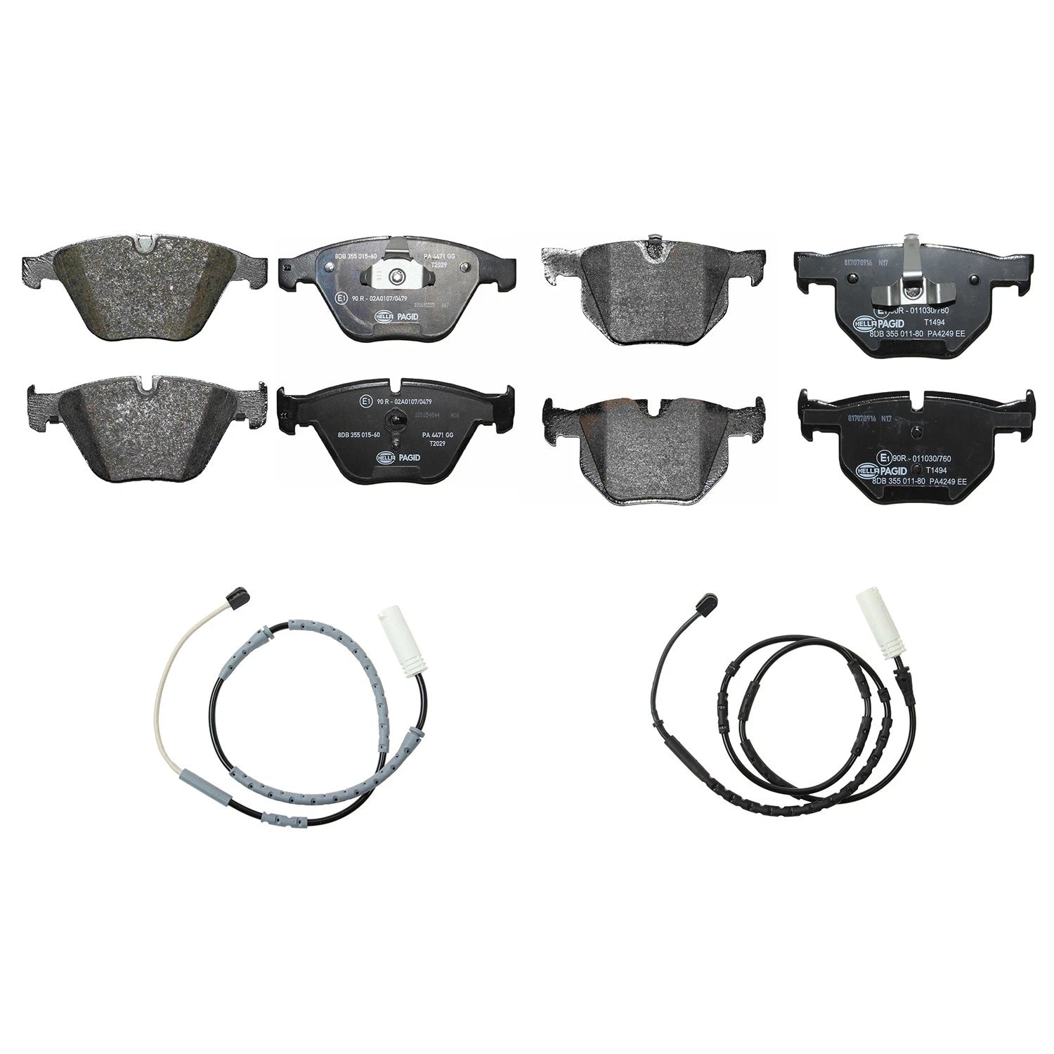 Hella Disc Brake Pad Kit w/ Sensors for BMW X1 E84 (2010–2015)