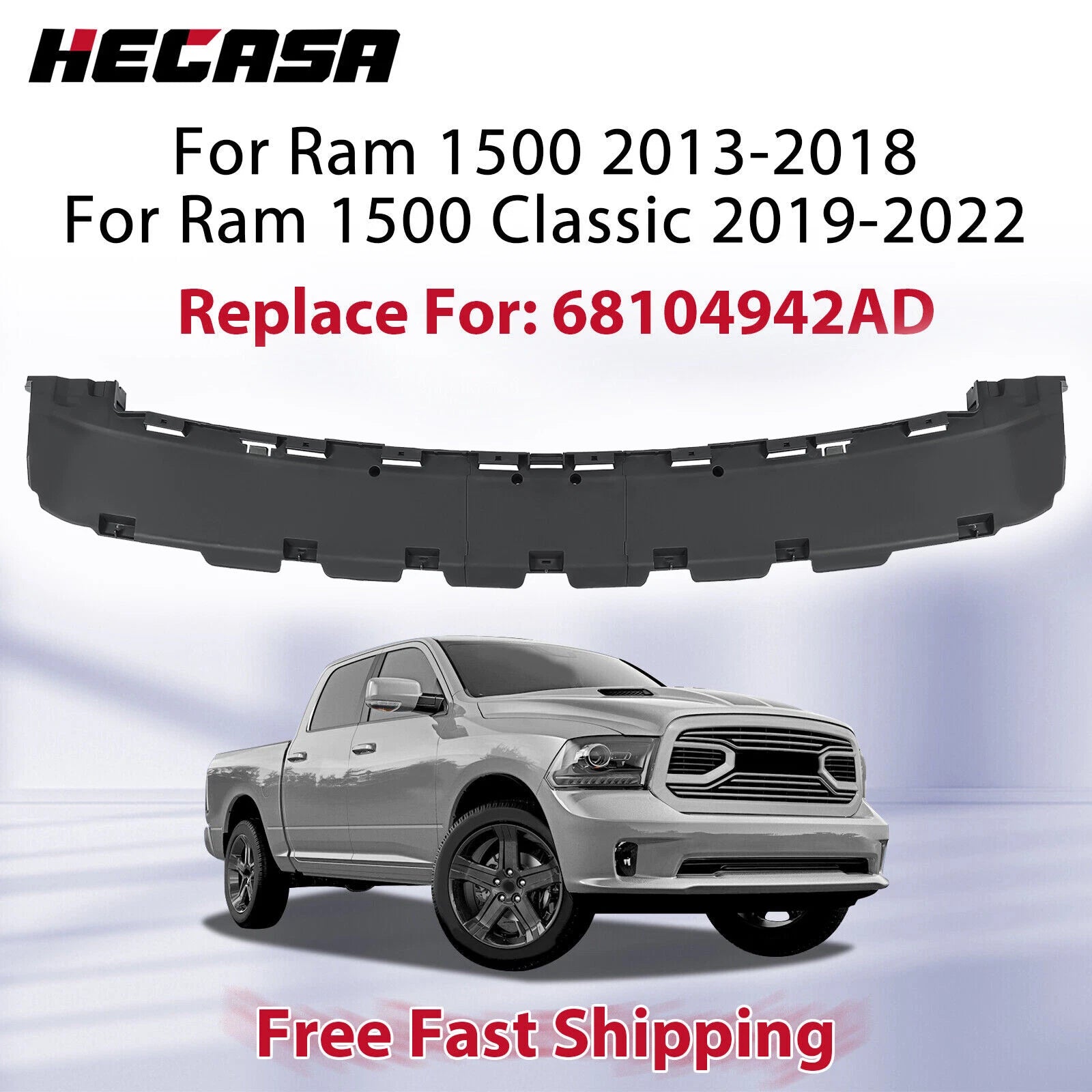 Front Bumper Support Cover for RAM 1500 (2013-2024)