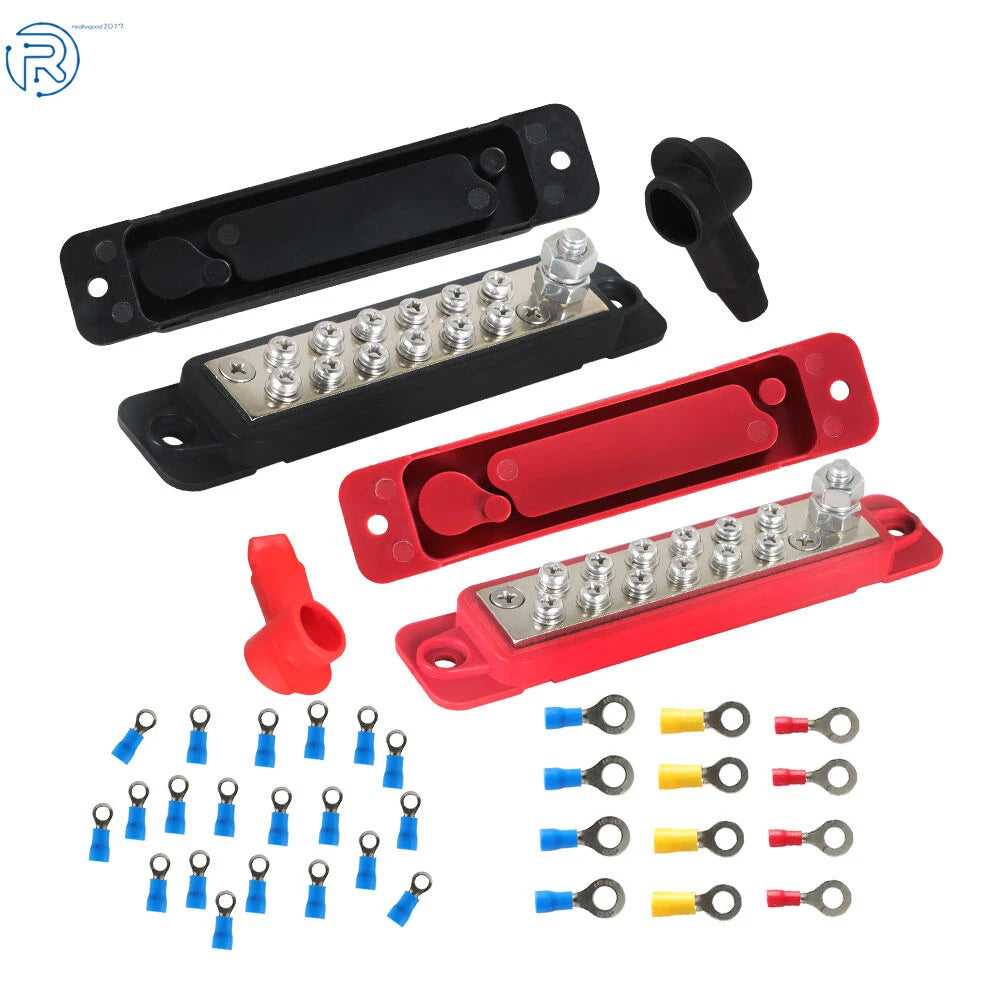 Set of 2 Power Distribution Blocks for Busbar (12V DC)