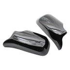 Glossy Black ABS Front & Rear View Mirror Covers for BMW E46 (1998-2005)