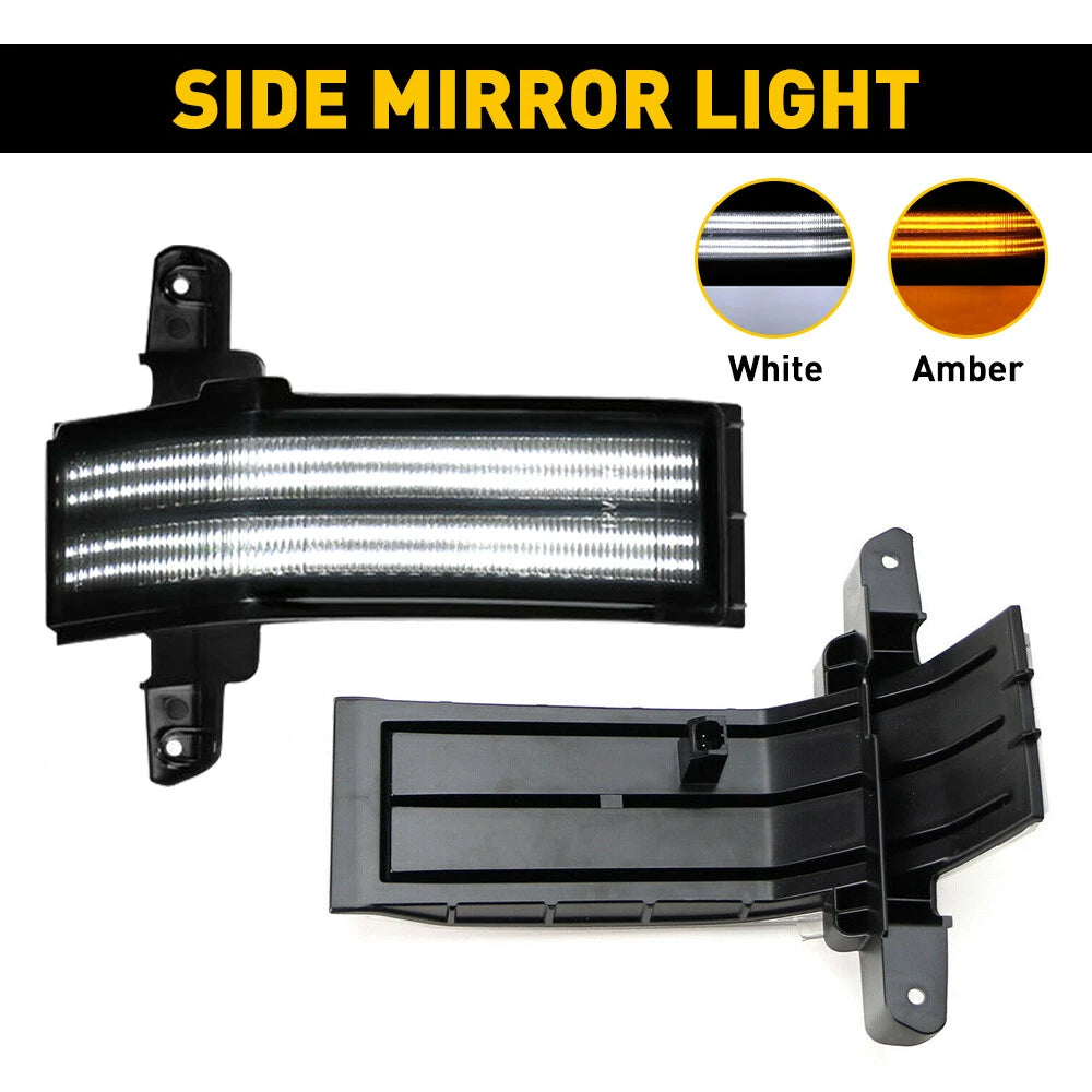 2X LED Switchback White/Amber Side Lights for Chevy Silverado GMC Sierra (2014–2023)