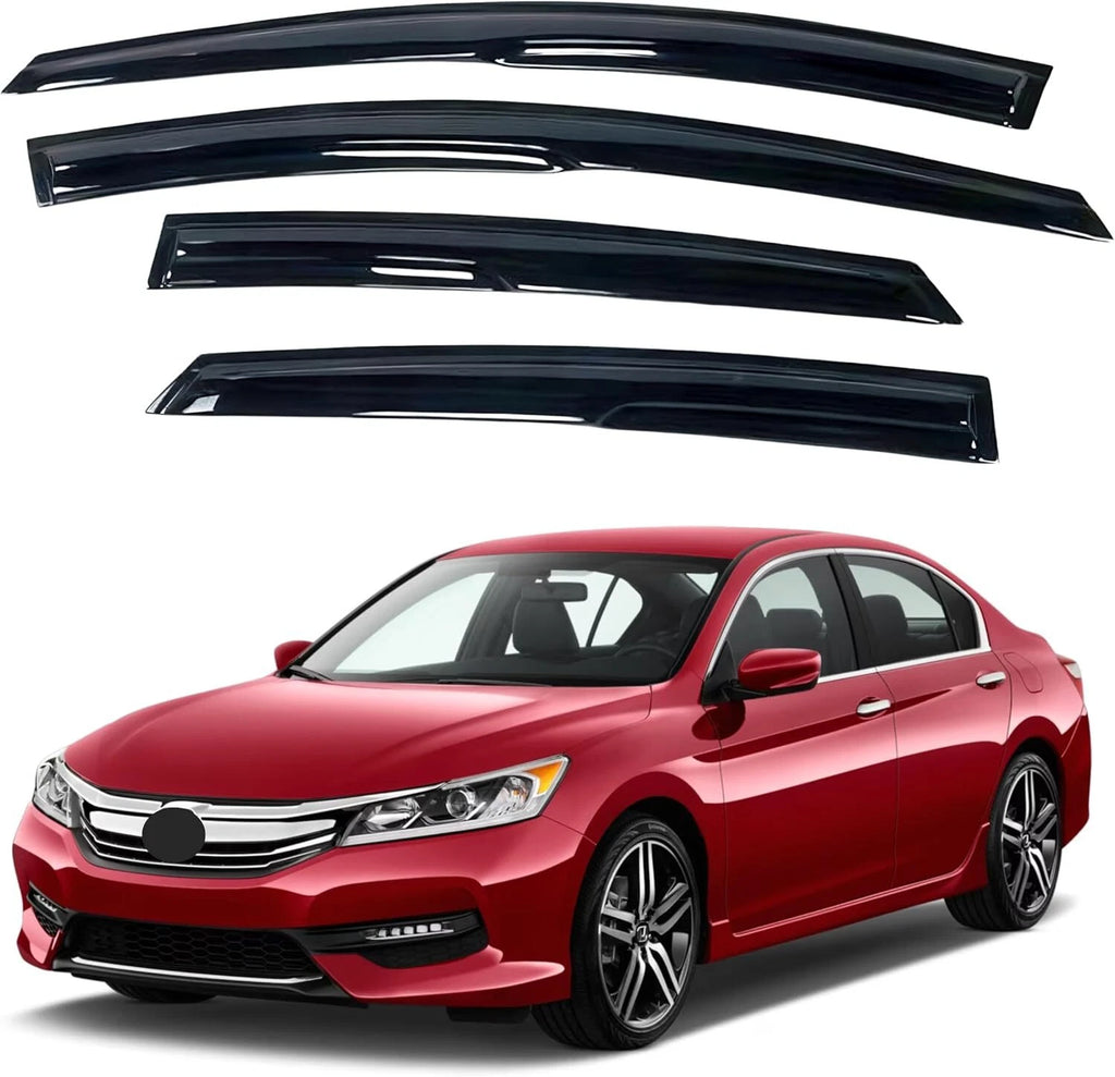 Mugen Style Window Visor Sun Rain Guards for Honda Accord 2013–2017
