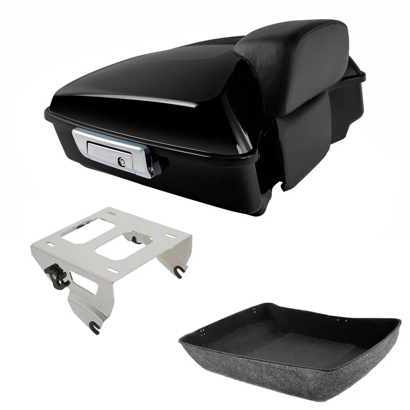 Chopped Trunk Backrest Solo Mount Rack for Harley Touring Road Glide (2014–2026)