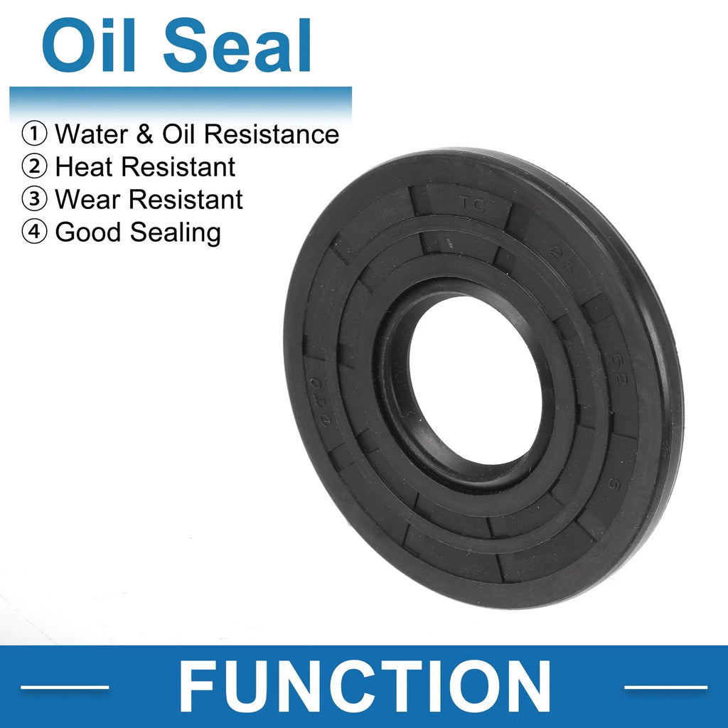 Set of 5 Oil Seal Rotary Shaft Seal Nitrile Rubber 25x62x5mm