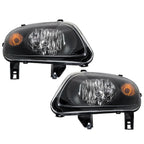 Set of 2 Headlights for Chevy HHR (2006-2011) Halogen Black Housing Clear