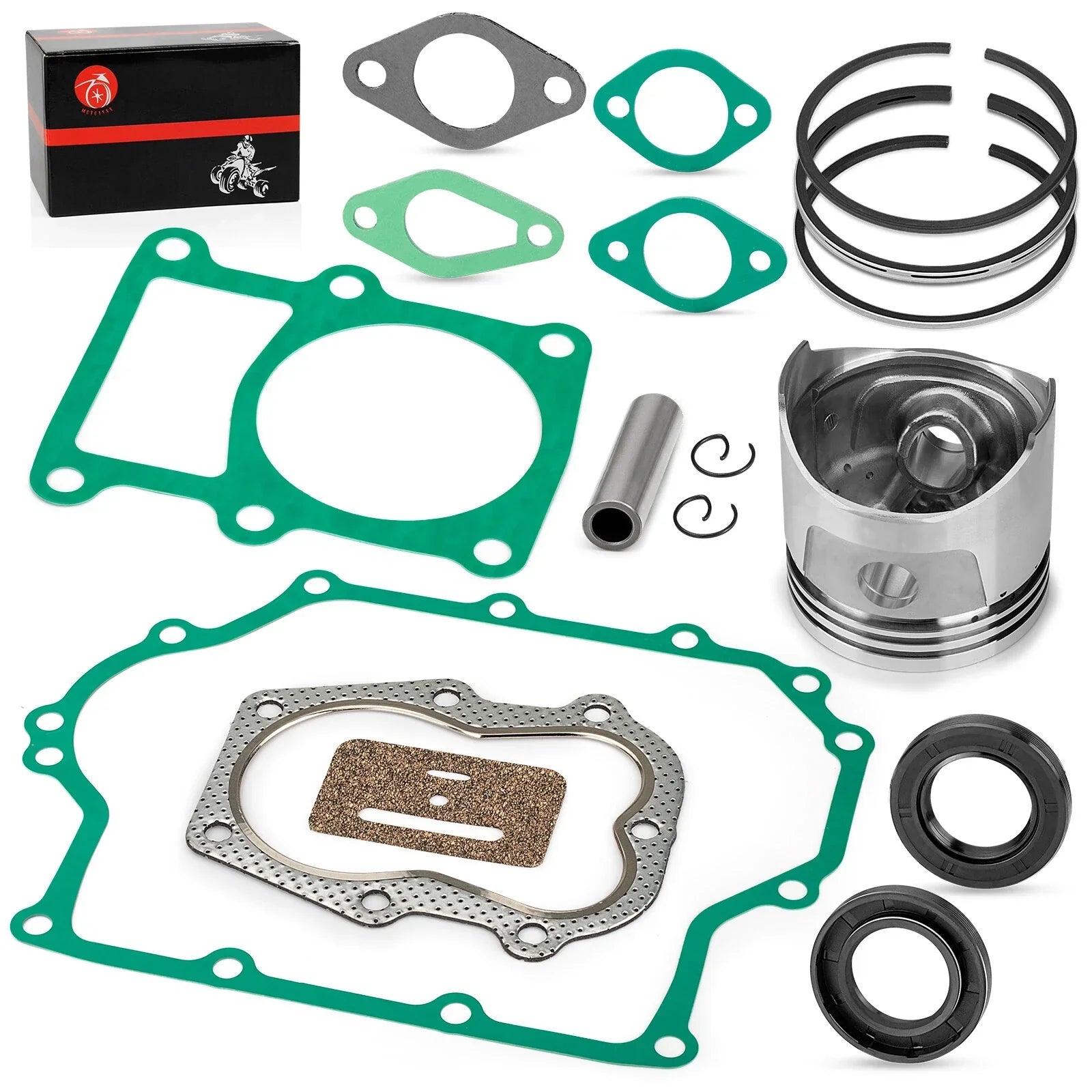 Engine Rebuild Kit Piston & Ring w/Gasket for Club Car Cart (1995–2001)