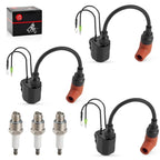 3 x Ignition coil & Spark Plug Wire Cap for Yamaha Outboard C55–C90 (1995–2004)