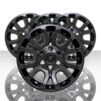 4pc 18' 6 Double Spoke Wheel Skins for 2014-18 GMC Sierra 1500 SLE - Gloss Black