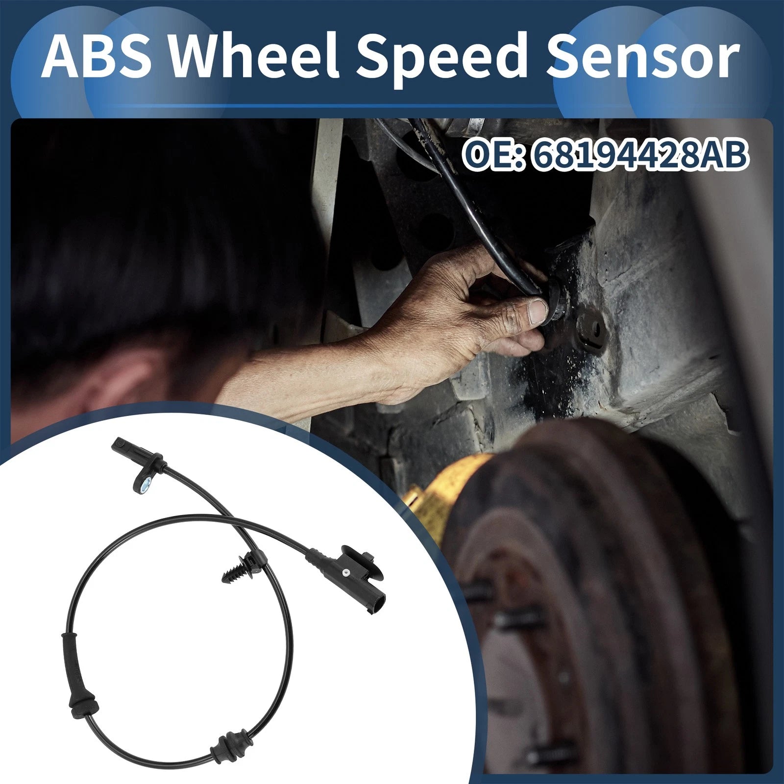 ABS Wheel Speed Sensor No. 68194428AB for Dodge Dart (2014–2016) Rear