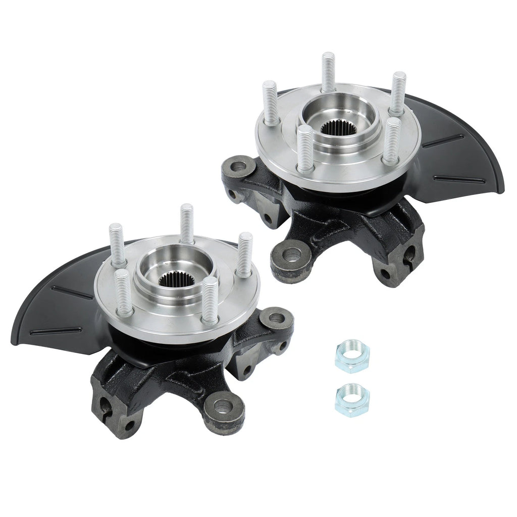 Set of 2 Wheel Bearing Hub Steering Knuckle for Ford Mazda (2001–2004)