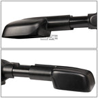 Pair Telescopic Dual Extendable Arm Rear Towing Side Mirrors for Chevy GMC (2007–2023)