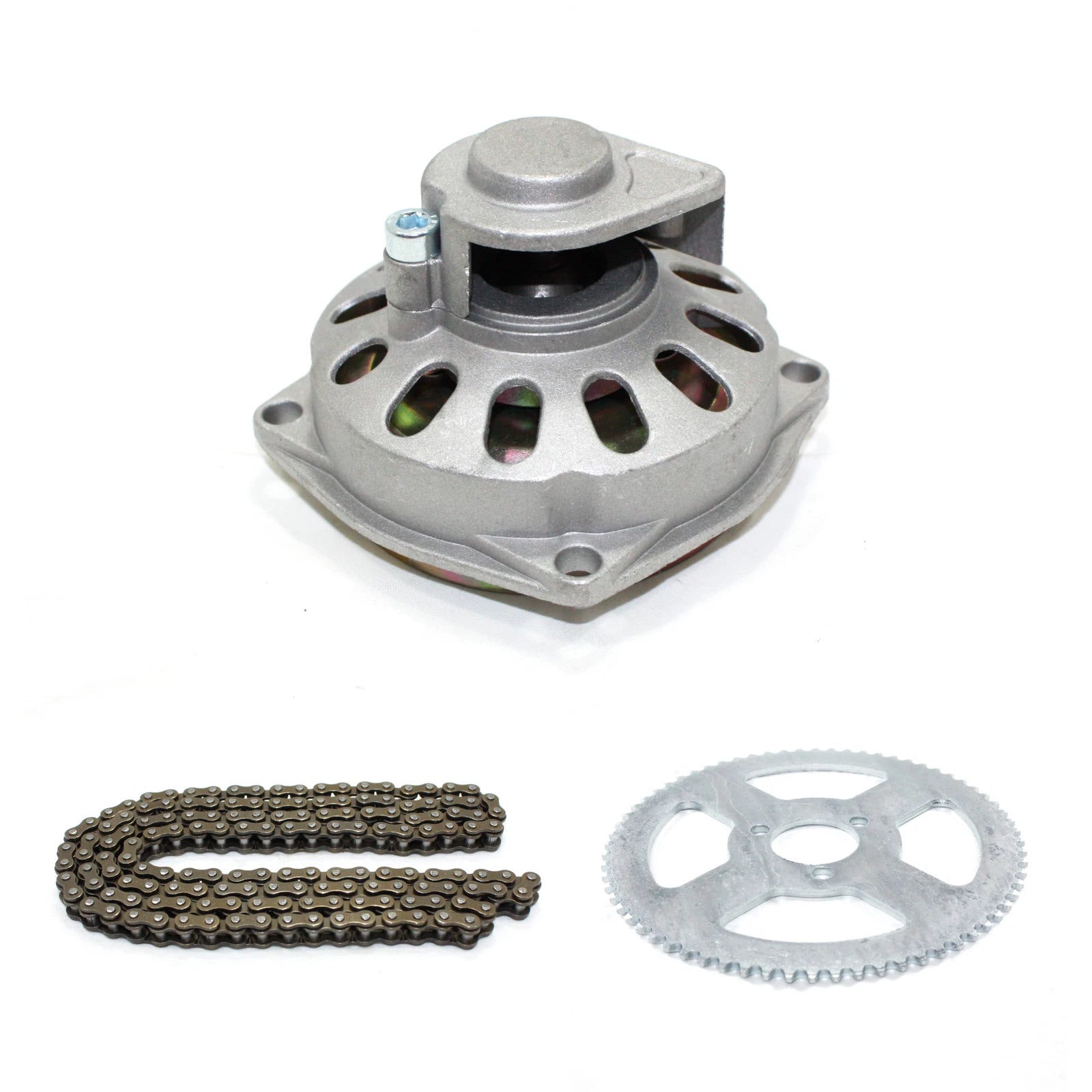 Clutch Drum Bell Housing + Chain + Sprocket for 49cc Pocket Quad ATV (2000–2023)