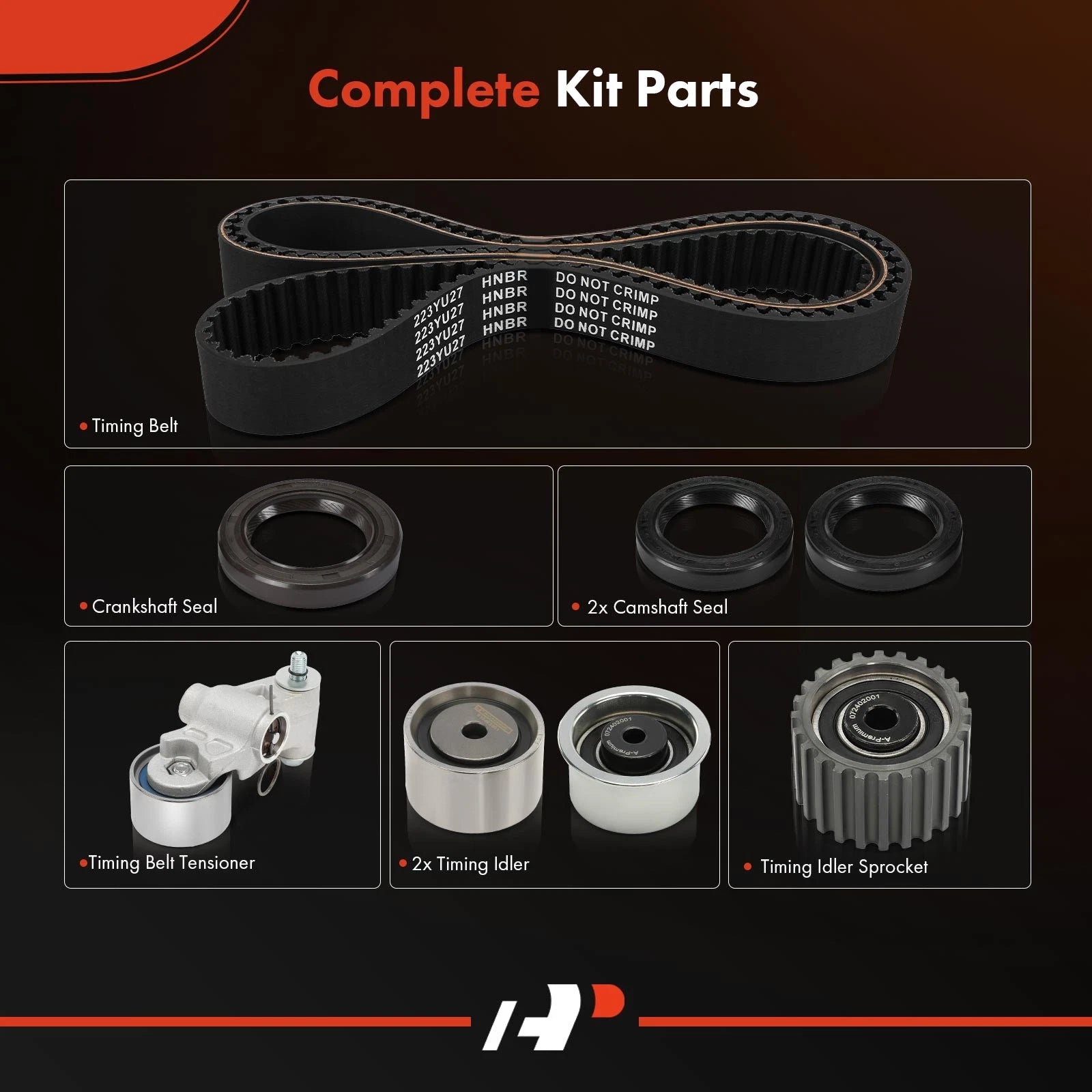 8X Timing Belt Kit for Subaru Outback, Forester, Impreza, Legacy (2000-2012)