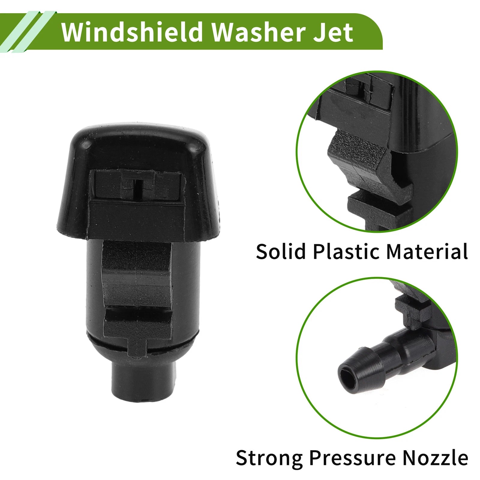 Windshield Washer Nozzle with Hose Connector for Ford 