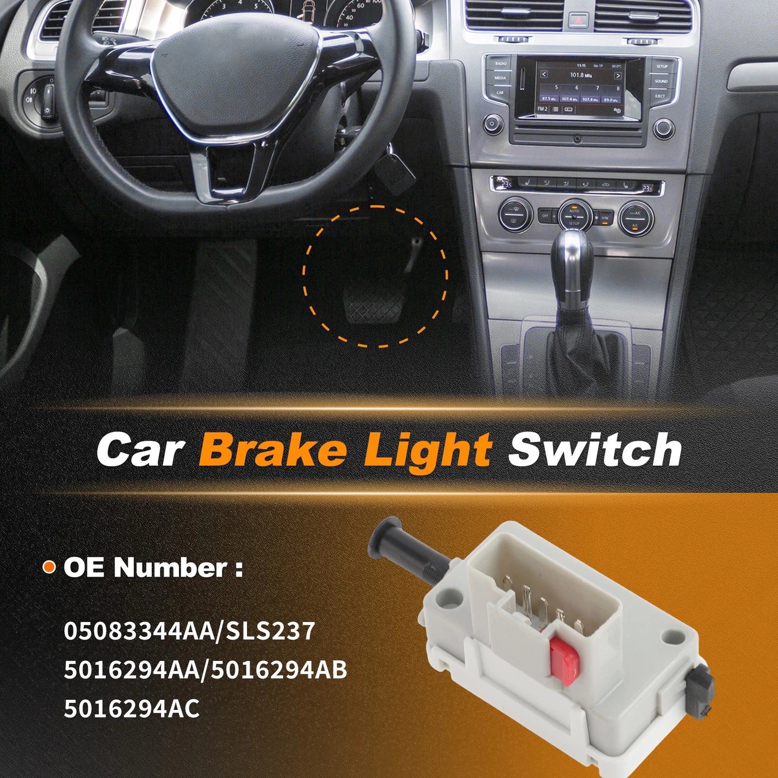 Brake Light Switch for Dodge Durango (2005–2009) 05083344AA 1 pcs